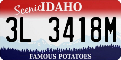 ID license plate 3L3418M