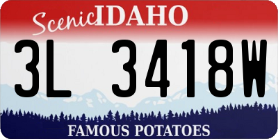 ID license plate 3L3418W