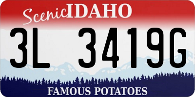 ID license plate 3L3419G