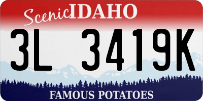 ID license plate 3L3419K