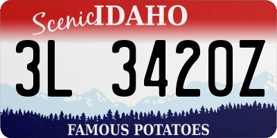 ID license plate 3L3420Z