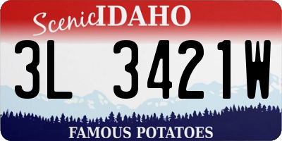 ID license plate 3L3421W