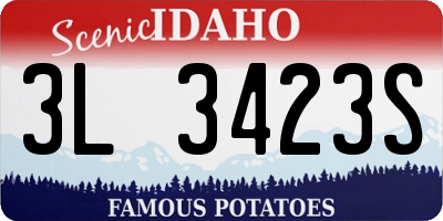 ID license plate 3L3423S