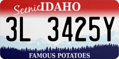 ID license plate 3L3425Y