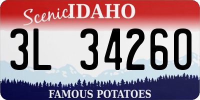 ID license plate 3L3426O
