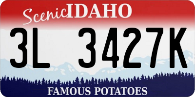 ID license plate 3L3427K