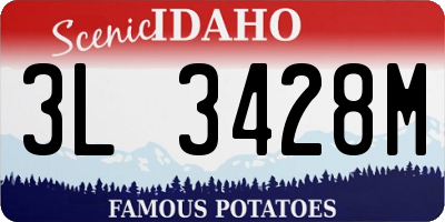 ID license plate 3L3428M