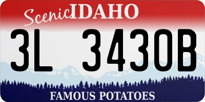 ID license plate 3L3430B