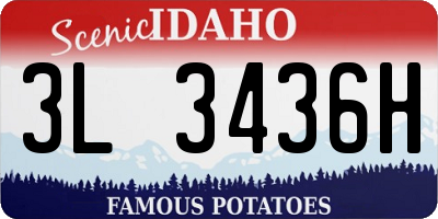 ID license plate 3L3436H