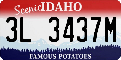 ID license plate 3L3437M