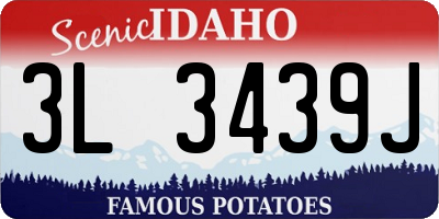 ID license plate 3L3439J
