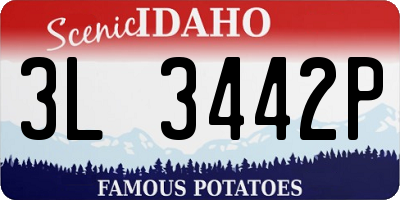 ID license plate 3L3442P