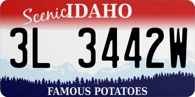 ID license plate 3L3442W