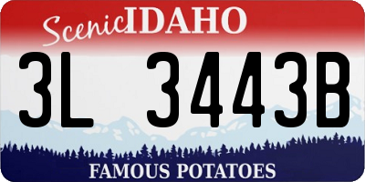 ID license plate 3L3443B