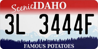 ID license plate 3L3444F