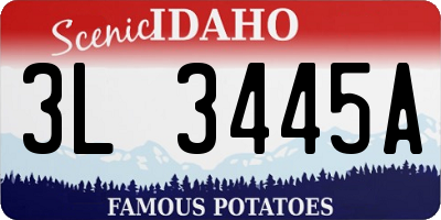 ID license plate 3L3445A