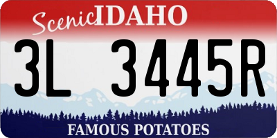 ID license plate 3L3445R