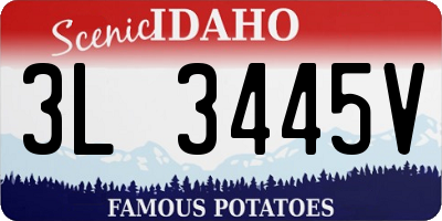ID license plate 3L3445V