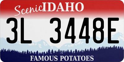 ID license plate 3L3448E