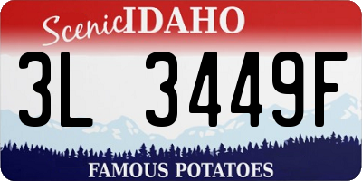 ID license plate 3L3449F
