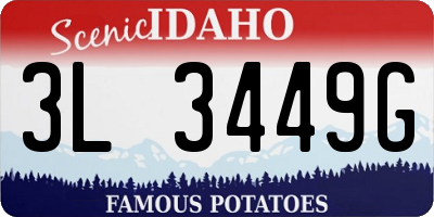 ID license plate 3L3449G