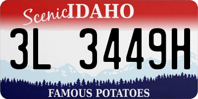 ID license plate 3L3449H