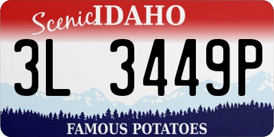 ID license plate 3L3449P