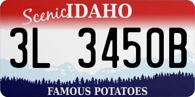 ID license plate 3L3450B
