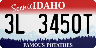 ID license plate 3L3450T