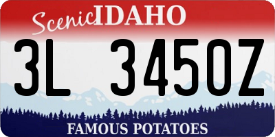 ID license plate 3L3450Z