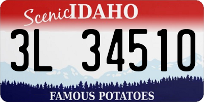 ID license plate 3L3451O