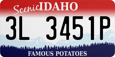 ID license plate 3L3451P