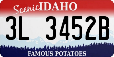 ID license plate 3L3452B
