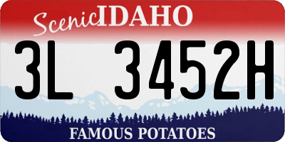 ID license plate 3L3452H