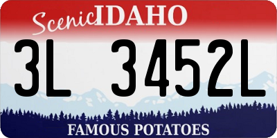 ID license plate 3L3452L