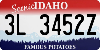 ID license plate 3L3452Z