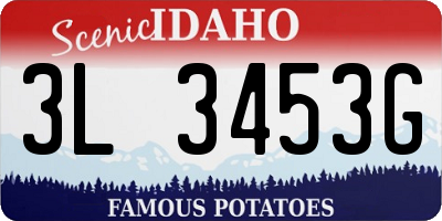 ID license plate 3L3453G