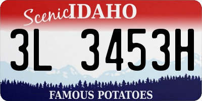 ID license plate 3L3453H