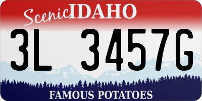 ID license plate 3L3457G