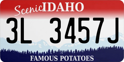 ID license plate 3L3457J