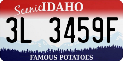 ID license plate 3L3459F