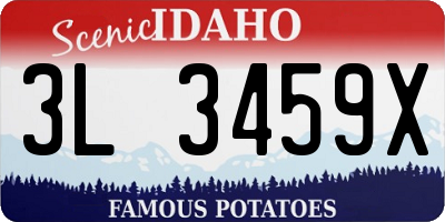 ID license plate 3L3459X
