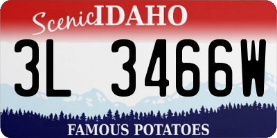 ID license plate 3L3466W