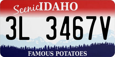 ID license plate 3L3467V