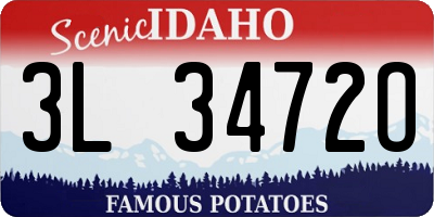 ID license plate 3L3472O