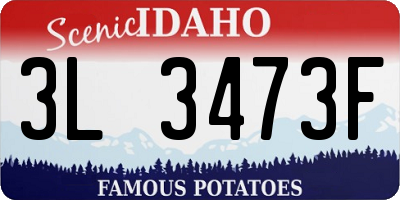 ID license plate 3L3473F