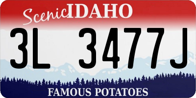 ID license plate 3L3477J
