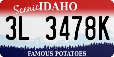 ID license plate 3L3478K