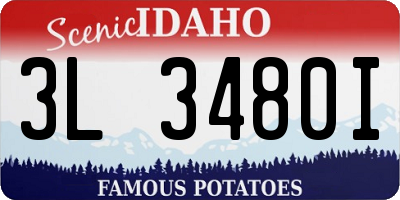 ID license plate 3L3480I