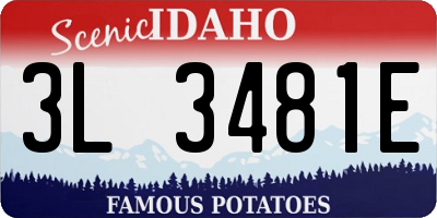 ID license plate 3L3481E